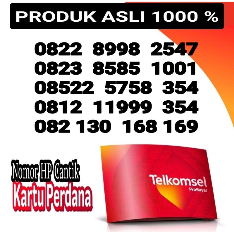 Nomor HP Cantik Telkomsel Simpati 354 168 2547 1001 369