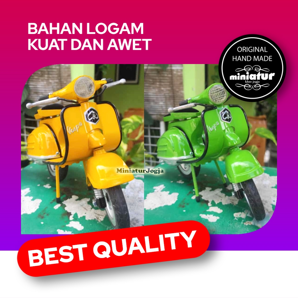 Miniatur Motor Vespa - Diecast Vespa