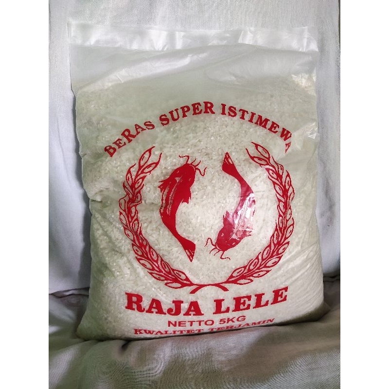 

Beras lokal baru panen cap Raja Lele PROMO 5KG