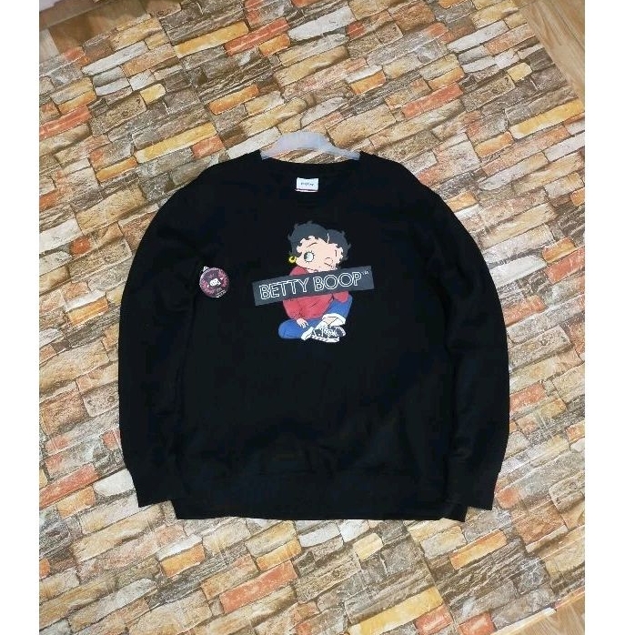 CREWNECK SWEATER VINTAGE BETTY BOOP MURAH ORIGINAL THRIFT FASHION PRELOVED