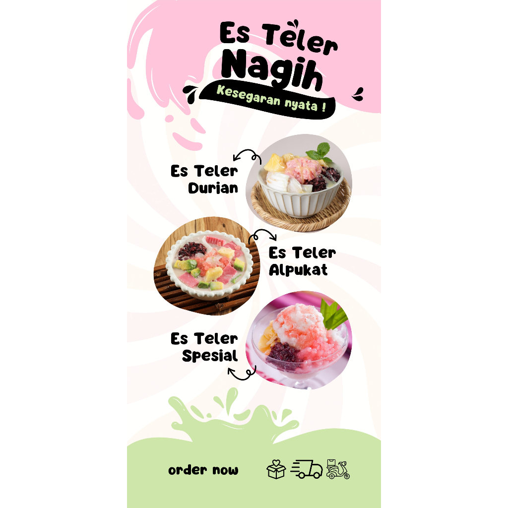 BANNER JUALAN ES TELER VARIAN RASA
