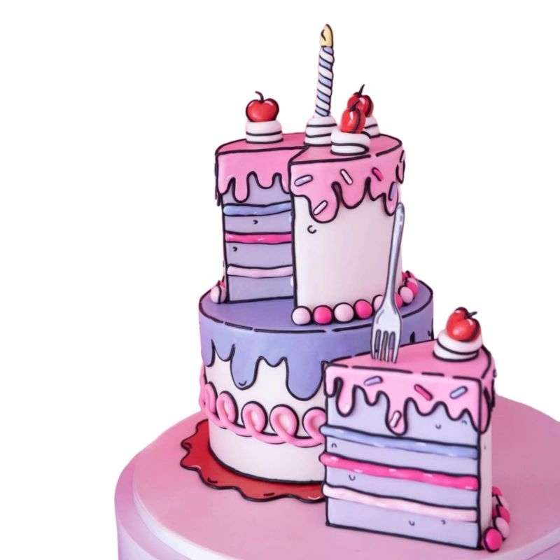 

IHANALICIOUS Butter Cookies tema Birthday Cake Ulang tahun (kukis hias)
