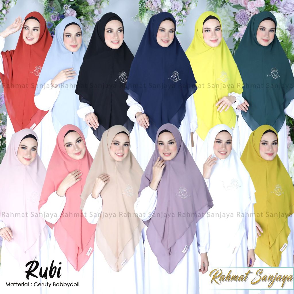 RS khimar Runcing 2 layar jumbo pet antem mutiara sawarosky rs bahan seruty baby doll premium