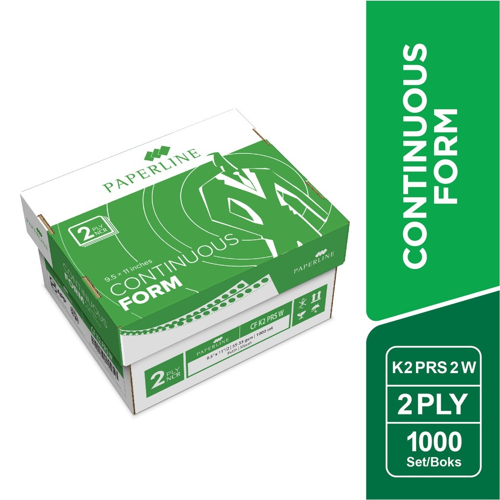 

Kertas Continuous Form paperline 9.5"x11" / 2 #PPL CF K2 PRS Warna