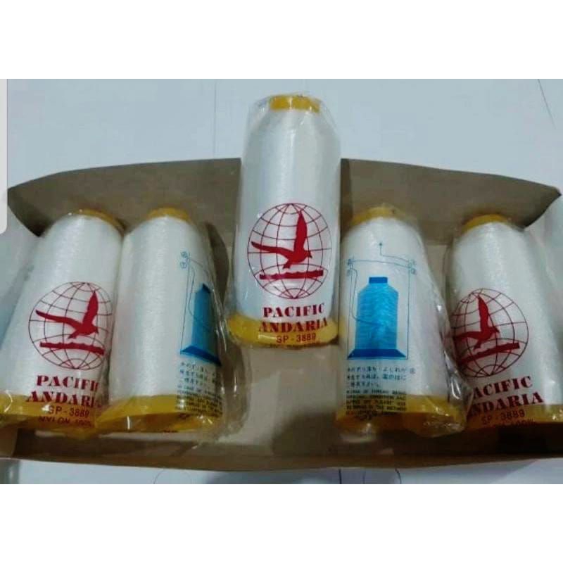 Pacific andaria benang senar kenur nylon tipis transparan bening /benang payet