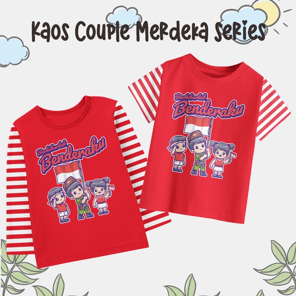 Kaos Couple Anak Kemerdekaan Laki laki Perempuan
