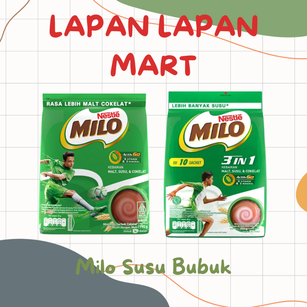 

Milo Susu Bubuk 300gr , 770gr , 990gr