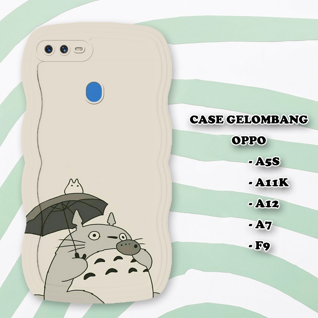 Soft Case GELOMBANG Hp OPPO A5S - A12  - A11K - A7 - F9  -  Case Pro Camera - Fashion Case Motif Luc