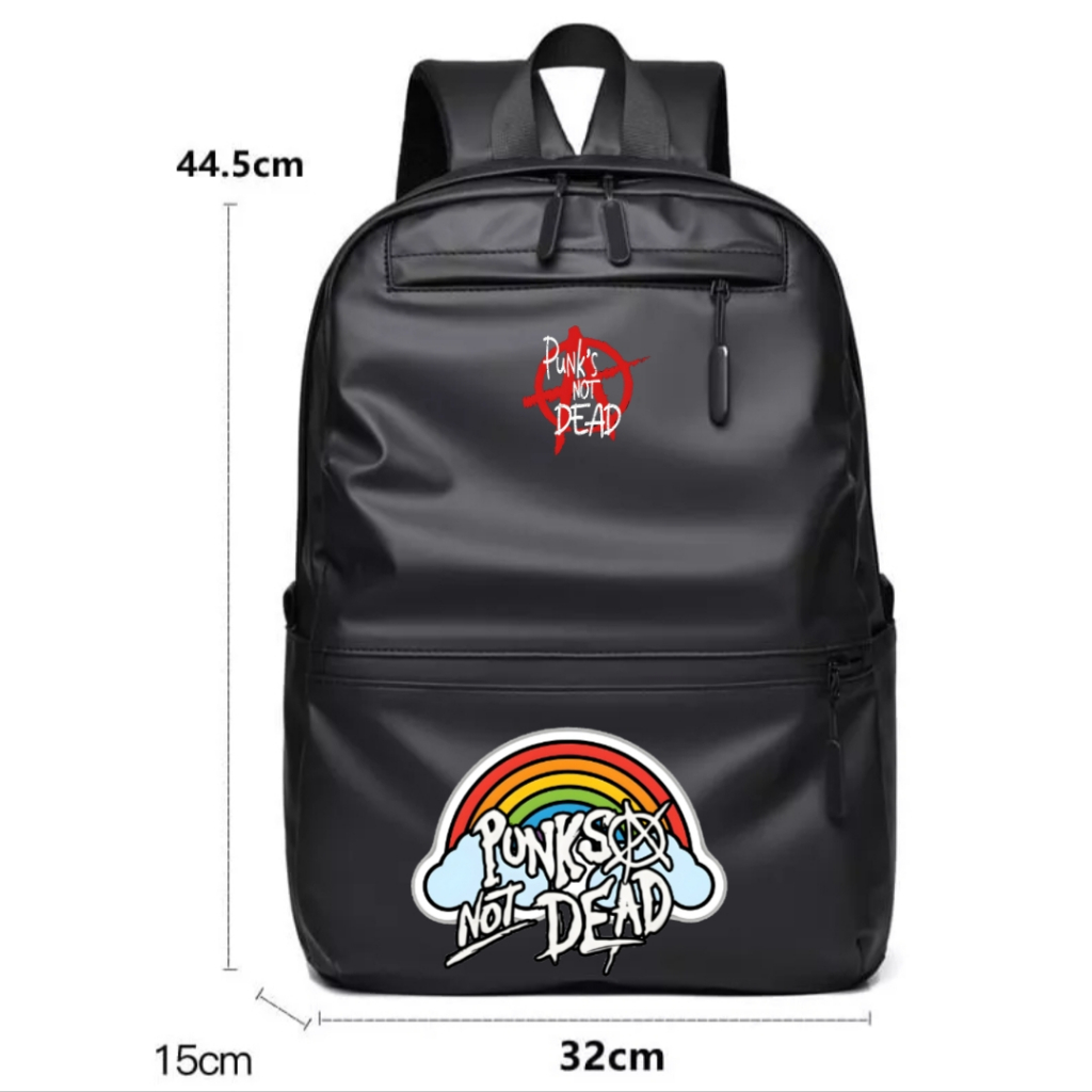 Metafora Tas ransel Punk Pelangi Backpack Distro gendong pria wanita sekolah waterproof Kulit PU