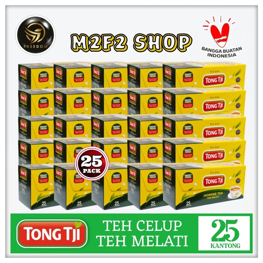 

Tong Tji Original Jasmine Tea Bag | Teh Celup Melati Isi 25 Kantong - 50 gr (Kemasan 25 Pack)