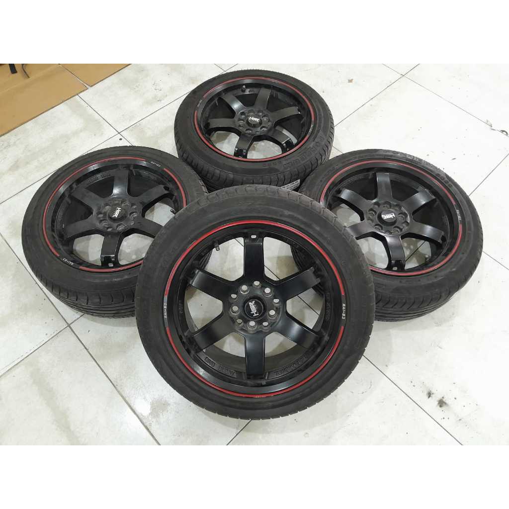VELG RECING HSR RAI S3 RING 16 BAN 195 55 RING 16 AVANZA JAZZ YARIS BRIO