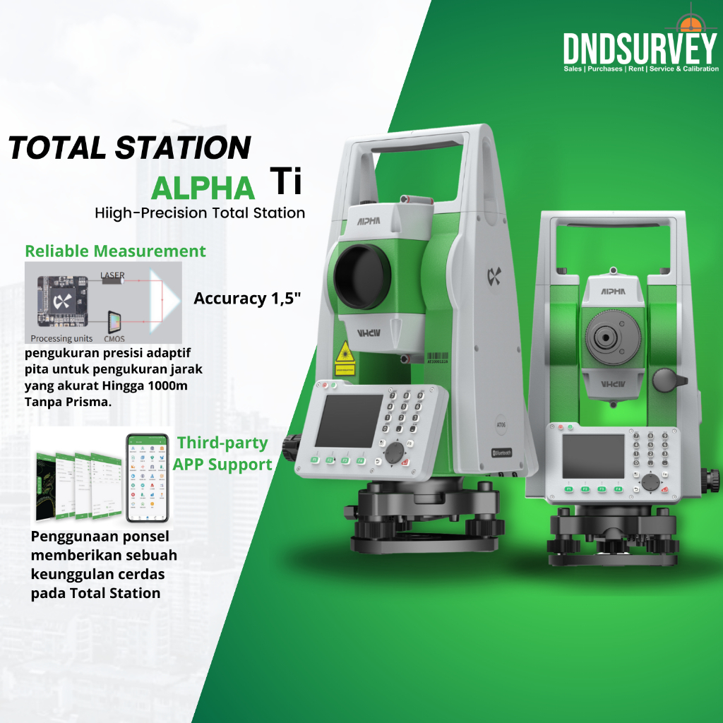 Total Station Alpha Ti - Total Station Laser Alpha Bergaransi