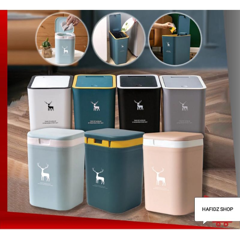 Tempat sampah/ Tempah sampah dengan klik otomatis/ Tong sampah plastik