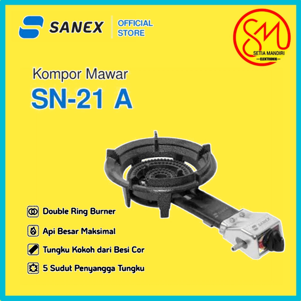 COD SANEX KOMPOR MAWAR SN-21A / SN 21A / SN21A / SN-31A / SN31A (1 TUNGKU) GARANSI RESMI