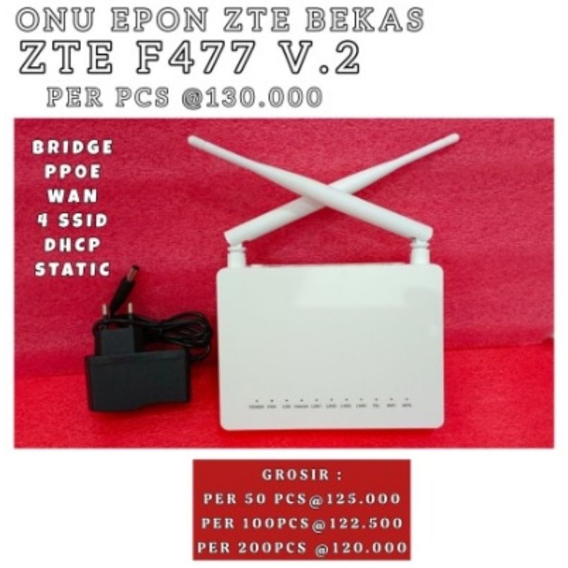 ONU EPON ZTE F477 BEKAS