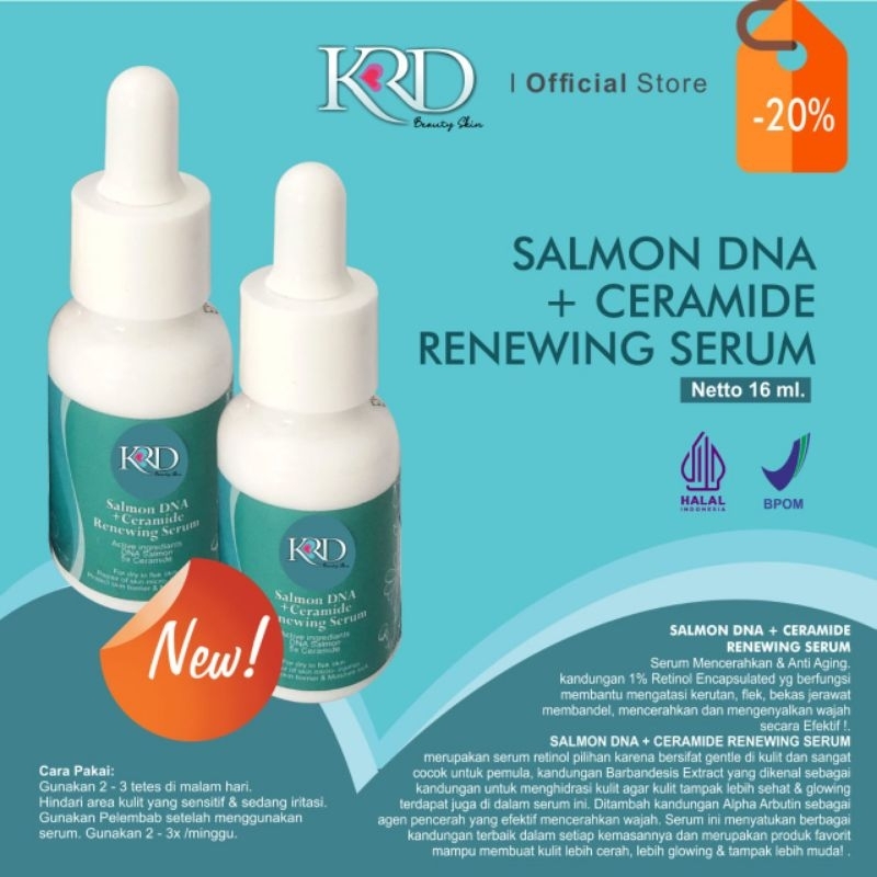 SALMON DNA + CERAMIDE RENEWING SERUM BY KRD BEAUTY SKIN/ SERUM DNA SALMON BY KRD BEAUTY SKIN