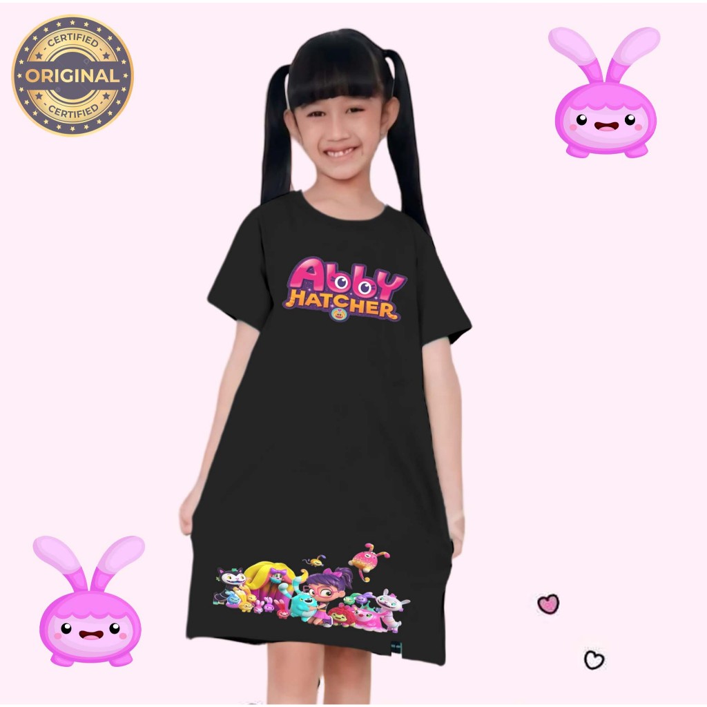 Kaos Baju Tunik Anak Motif Abby Hatcher Bahan Premium