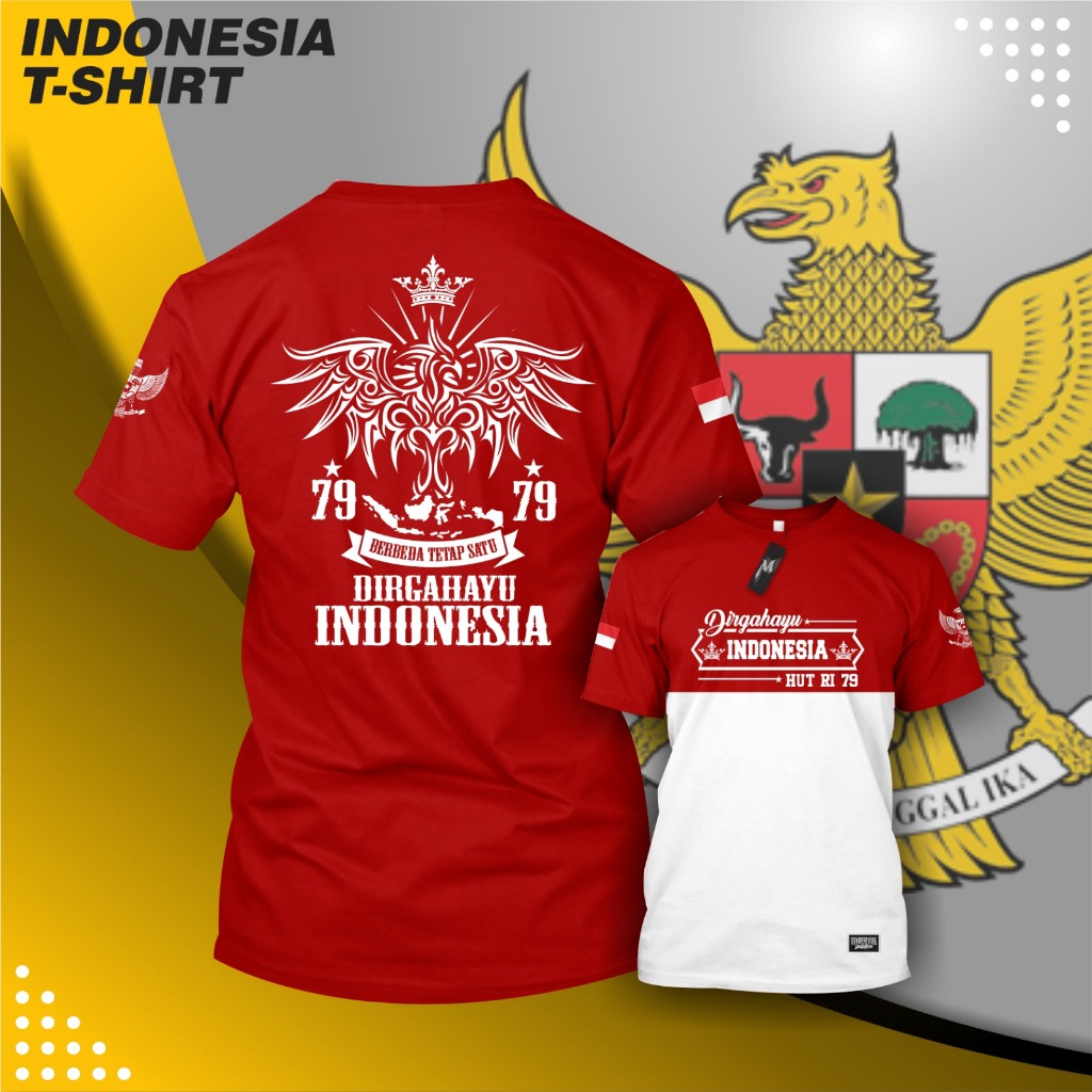 Bossablon - Kaos kemerdekaan HUT RI Ke 79 Kaos Agustusan Merah Putih