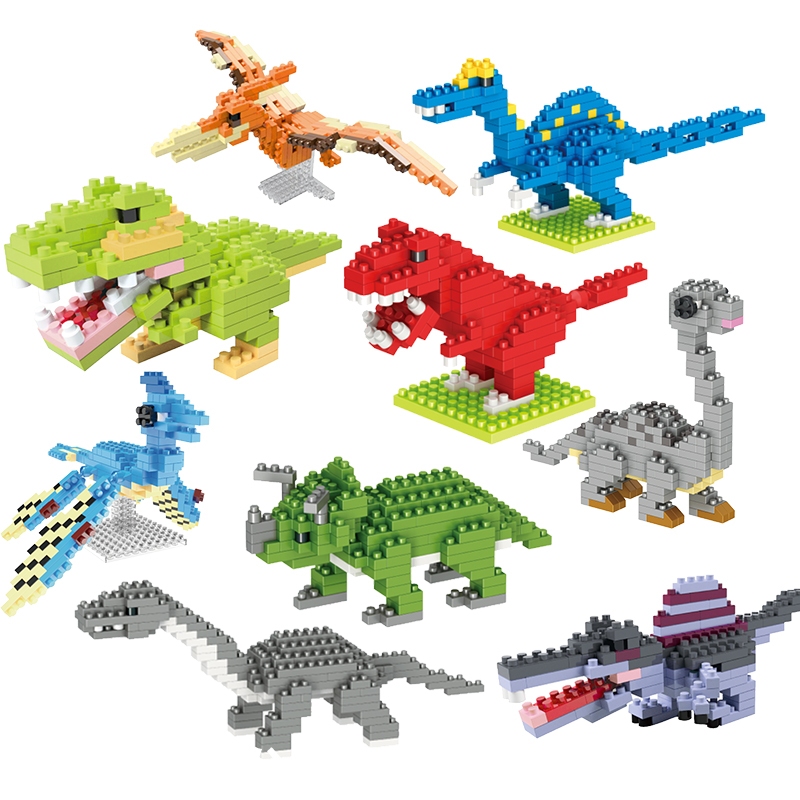 Mainan Jike Petit Block Mini Building Nano Block 3D Puzzle Dino Series