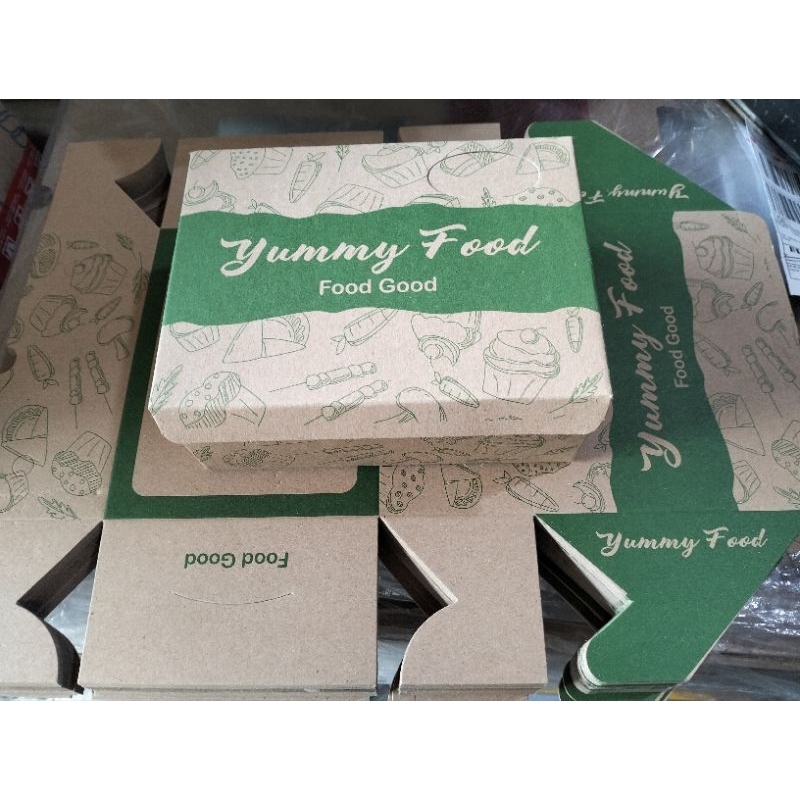 

isi 50 dus snack box kraft YUMMY FOOD uk 12x12 12x14 12x16