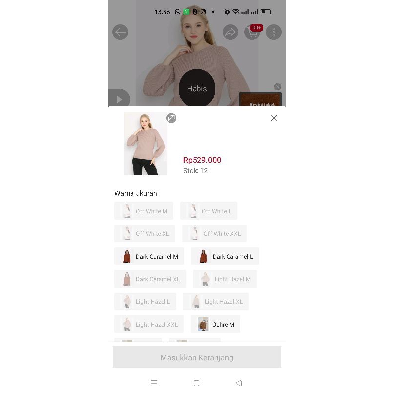 Baju rajut Come preloved