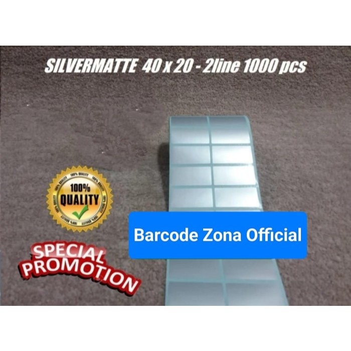 

KERTAS STICKER LABEL BARCODE SILVERMATE 40 X 20 2 BARIS (2 line)