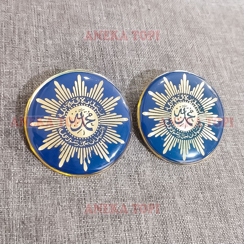 Pin Muhammadiyah Warna BIru Pin Logo Muhammadiyah Model Bulat - Aneka Topi