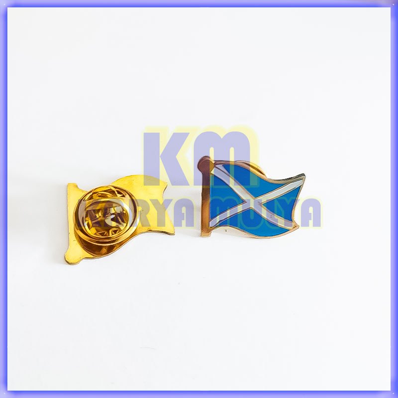 Pin Flag Skotlandia Flag Pin Bendera Skotlandia  - Karya Mulya