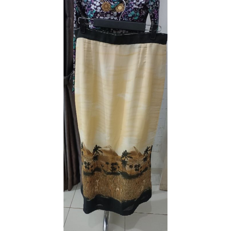 pl Rok ceruti cream fullfuring motif alam Cantik Jumbo