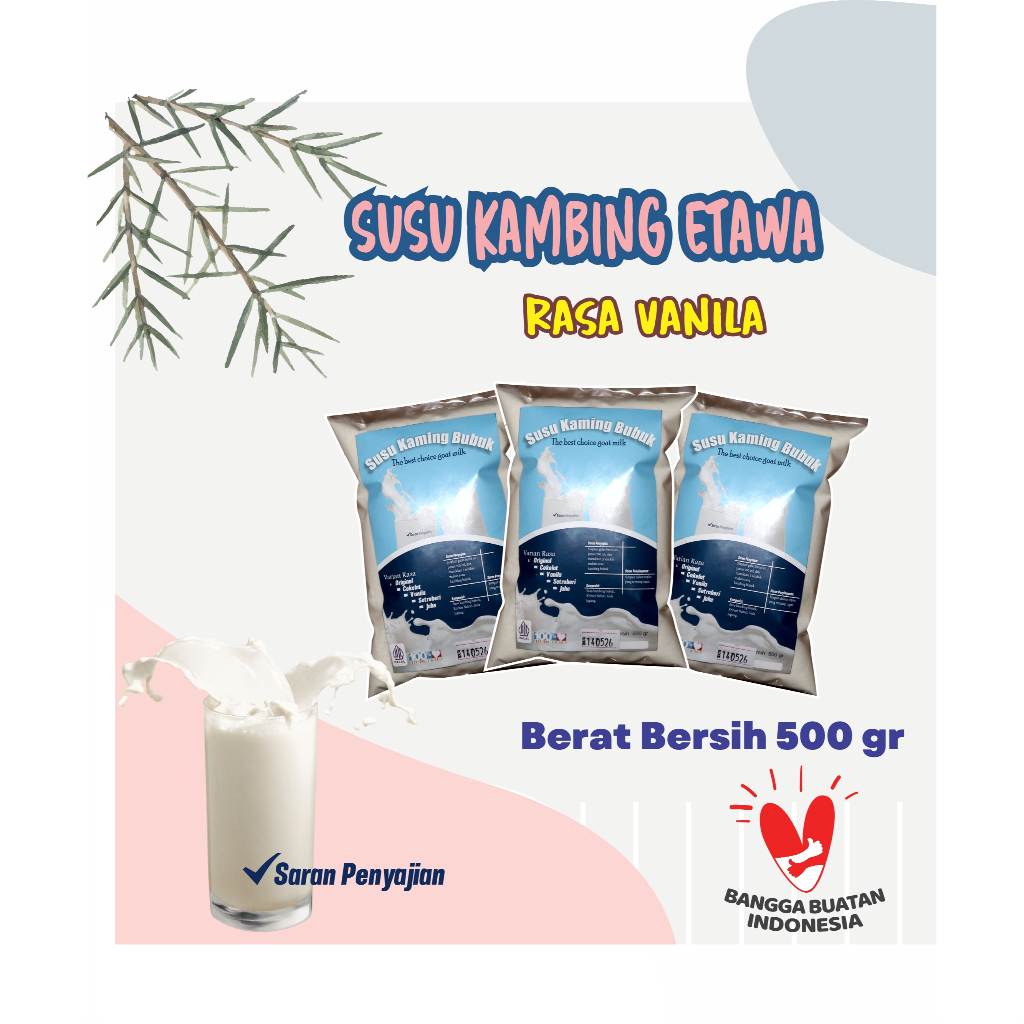 

Susu kambing etawa bubuk Rasa Vanila 500 gr