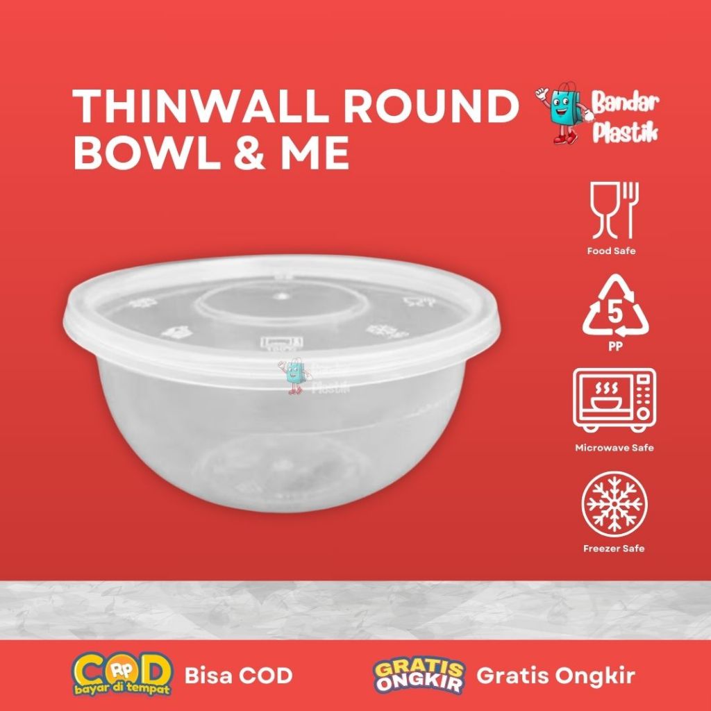 Thinwall Bowl ukuran 200ml/Thinwall Bowl 250ml/Thinwall Bowl 300ml/ Thinwall Bowl 400ml/ Thinwall Bo