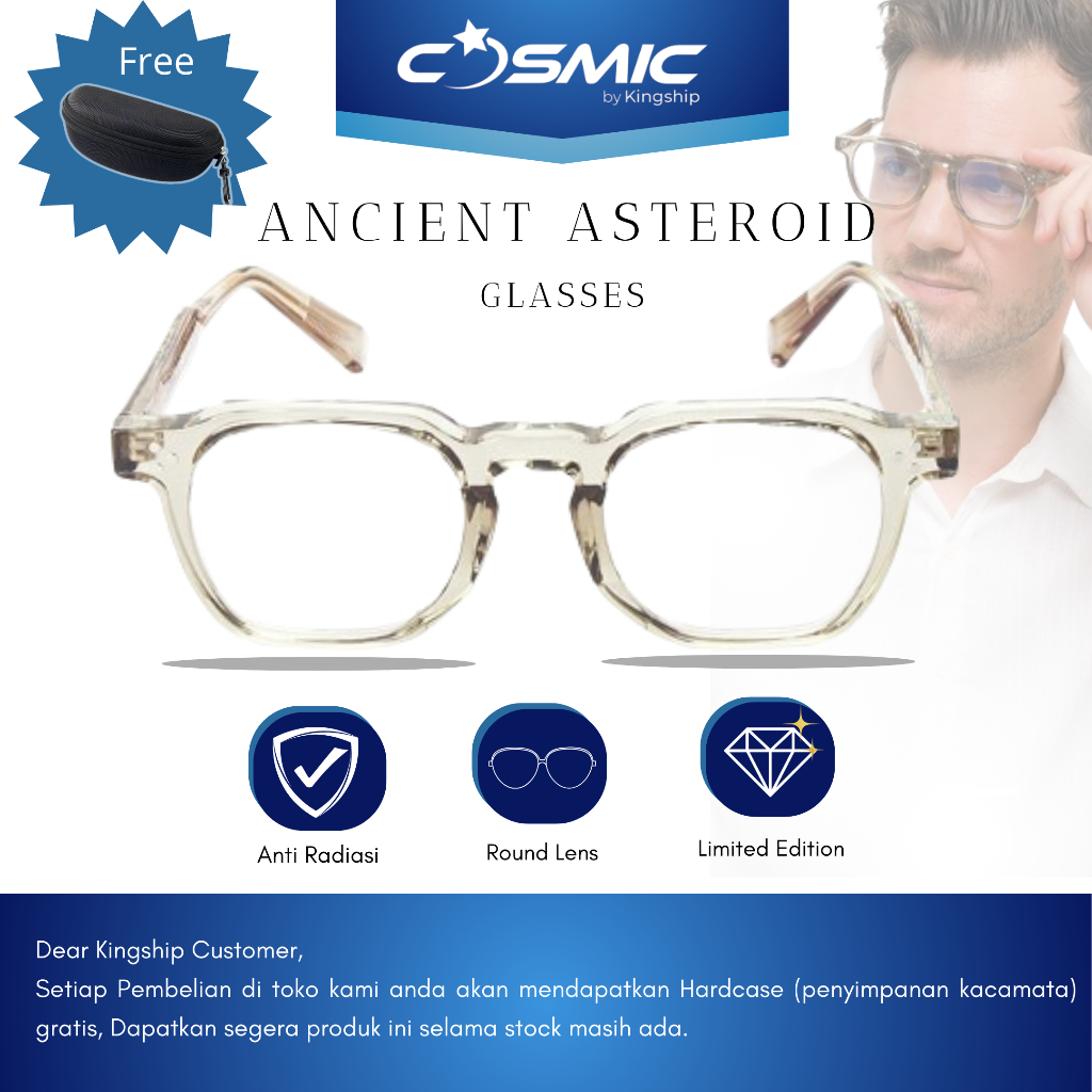 Kingship Cosmic Edition Ancient Asteroid kacamata pria wanita antiradiasi bisa custom minus photochr