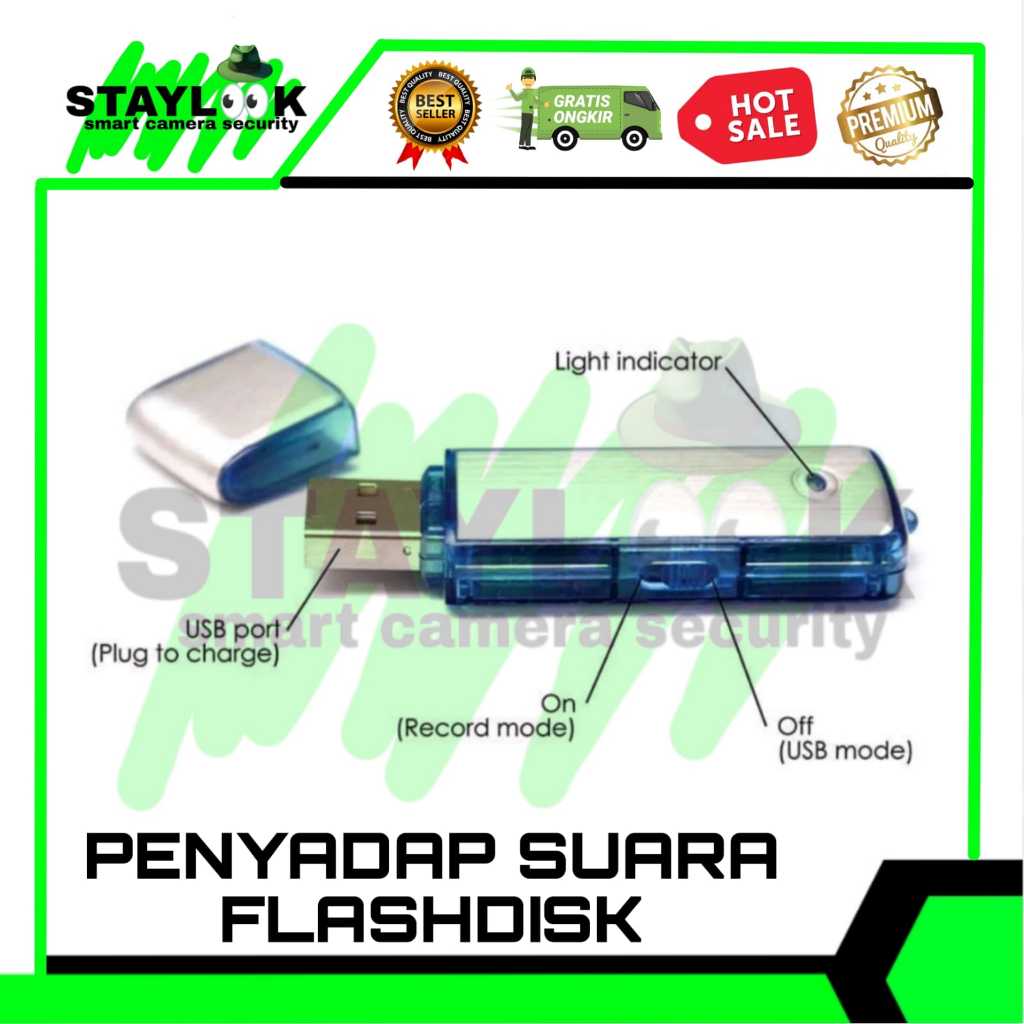 Alat Perekam Suara Mini Tersembunyi Alat Penyadap Sadap Suara Voice Recorder Flasdisk