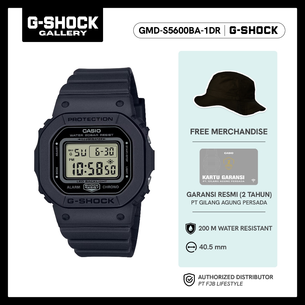 G-shock Jam Tangan Wanita GMD-S5600BA-1DR Original Digital