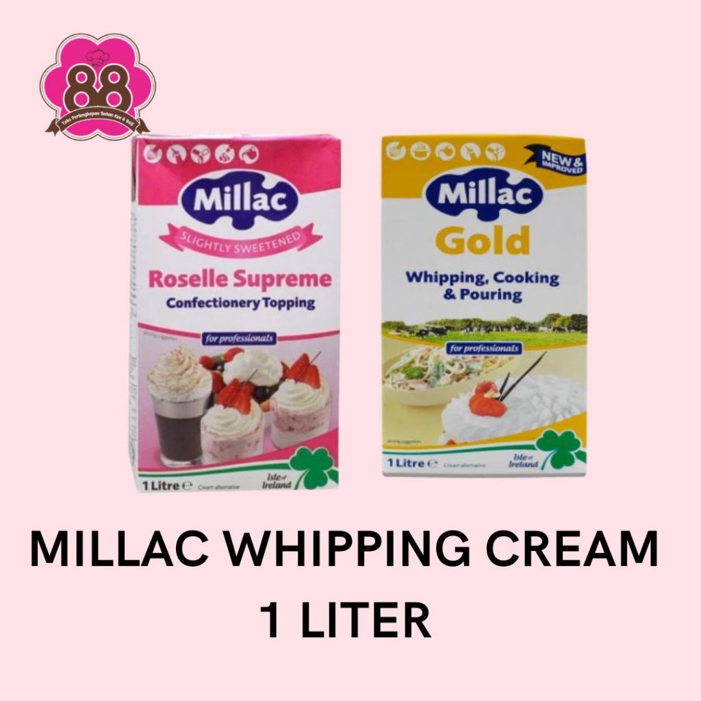 

MILLAC WHIPPING CREAM MILLAC GOLD MILLAC ROSELLE 1LITER