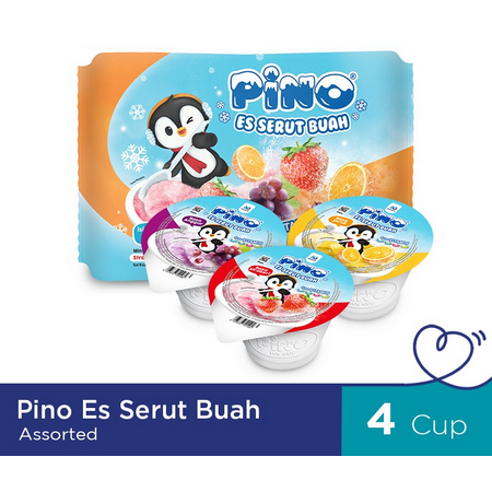 

Pino Es Serut Buah (1 Bag Isi 4 Cup @50ml) - Es Serut Rasa Anggur, Stroberi & Jeruk