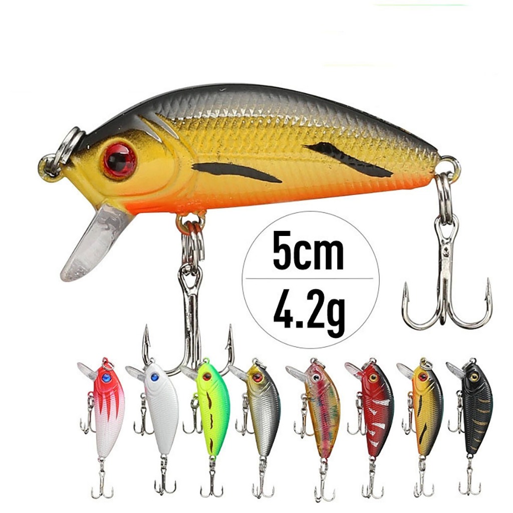 Umpan casting Pancing Ikan Kecil Tiruan 50Mm 4, 2g  Mata 3D