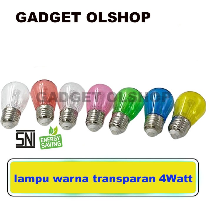 LED WARNA / LAMPU WARNA WARNI / LAMPU WARNA JUMBO / BOHLAM LED JUMBO / LED 4W COLOURFULL JUMBO / BOH