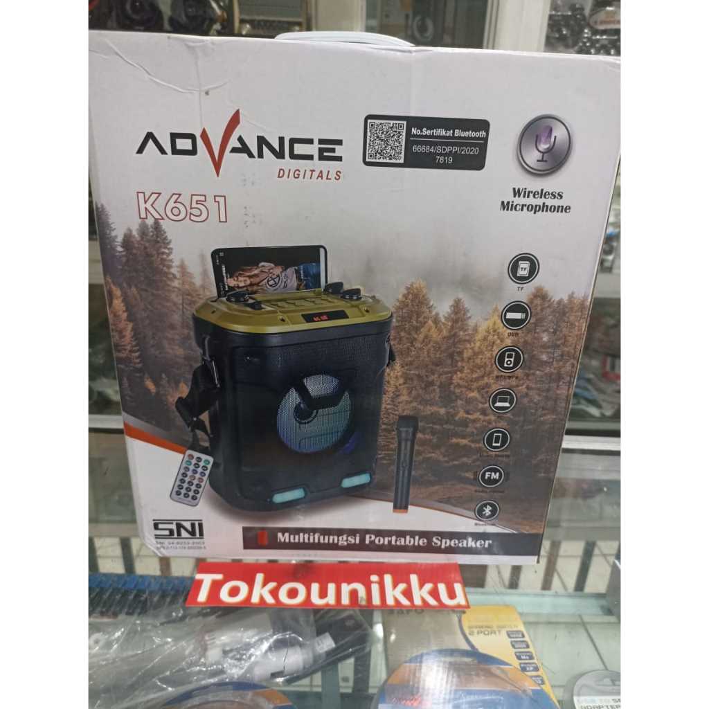 Speaker Advance K651 Bluetooth Plus Mic Wireless
