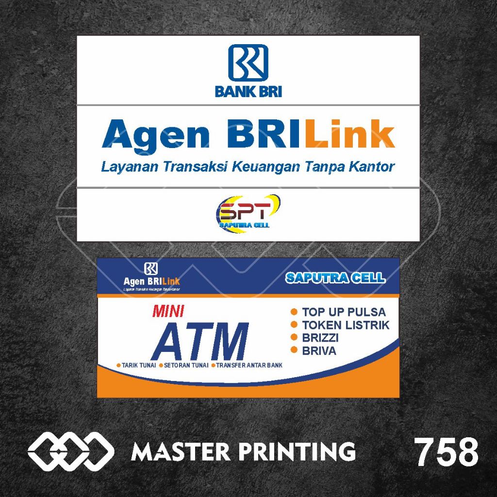 

758 - Stiker Agen BRILink, Custom, Sticker Vinyl, Tahan Air, Termurah, dan Bisa Custom