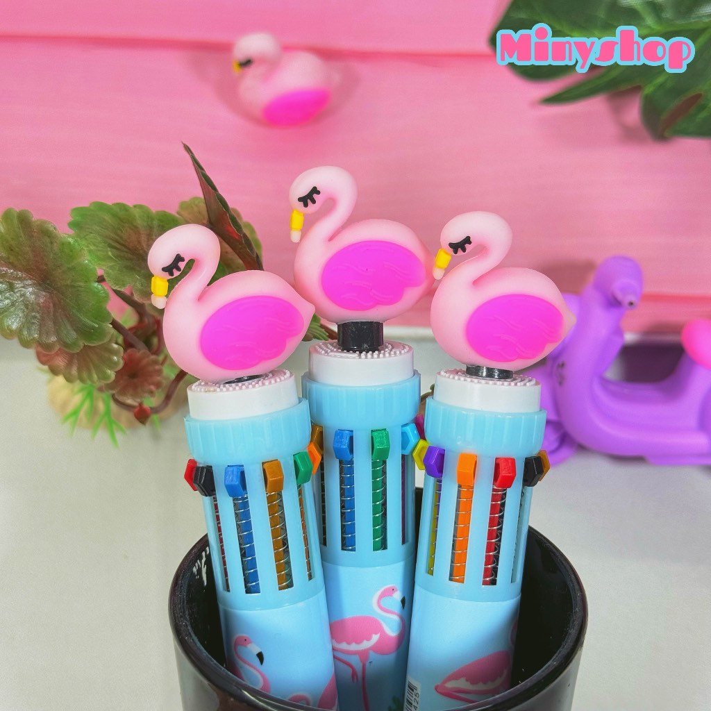 

Pulpen 10 Warna Warni Pena Flamingo imut Lucu Bolpoint Alat Tulis Kantor Termurah
