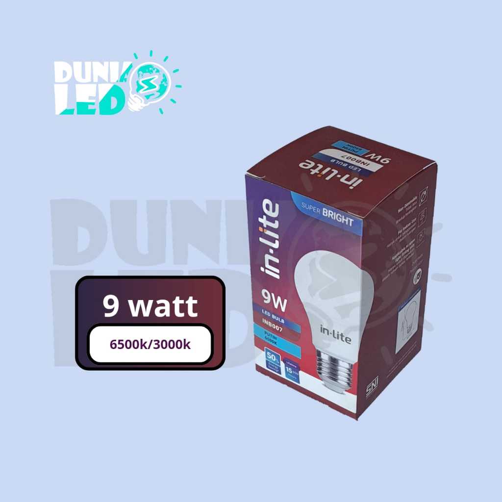 Lampu LED in-Lite Bohlam INB007 9Watt