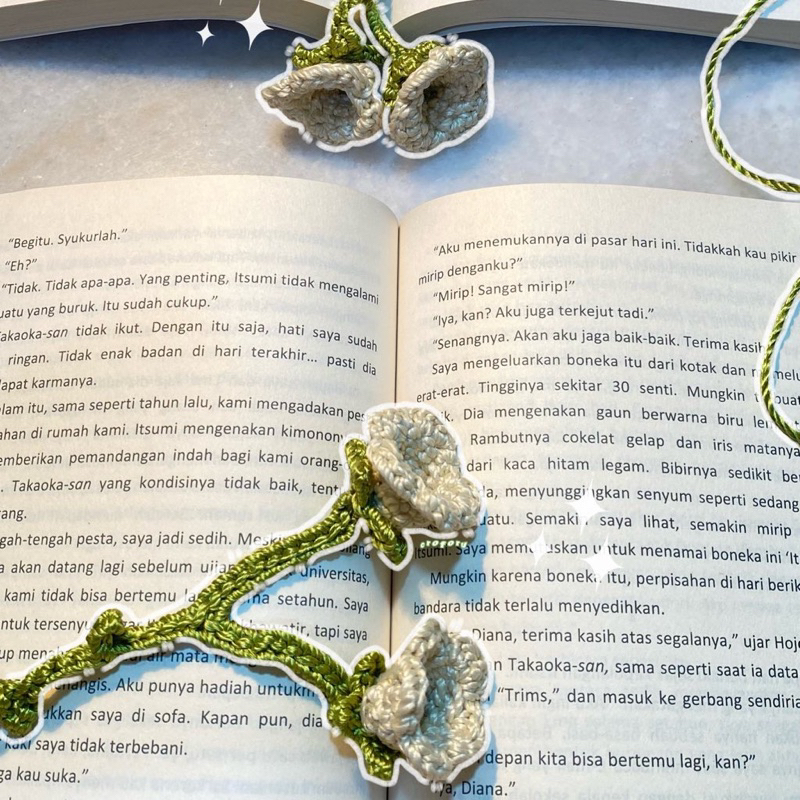 

Lily Of The Valley Bookmark Crochet / Rajut by.croforu