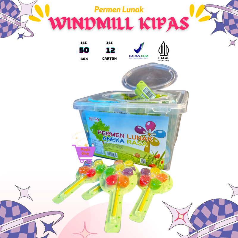 

PERMEN WINDMILL TOPLES ISI 50 PCS / PERMEN LUNAK KIPAS