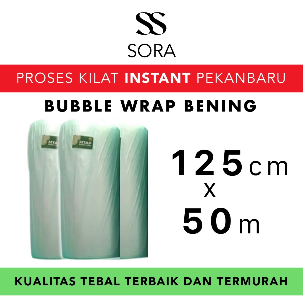 

Plastik Bubble Wrap Bening 125cm x 50m Bubblewrap MTAP PREMIUM TERMURAH ROLL