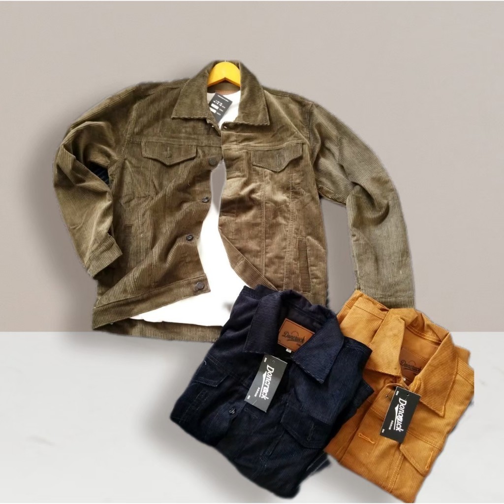 Corduroy Jacket Pria / Jaket KorduroyPria Wanita / Coduroi  Mens Trucker Pocket Jacket Premium.