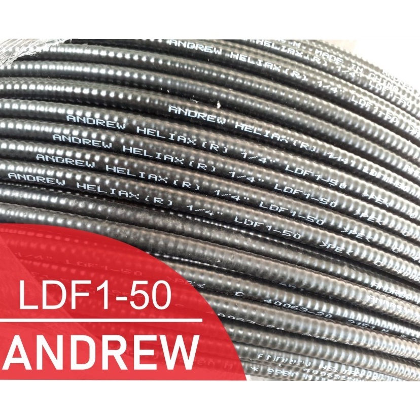 Kabel 14 Andrew LDF1 Setara 9913 RG8 Kabel coaxial 5 Ohm Cable Heliax 14 Inch Andrew