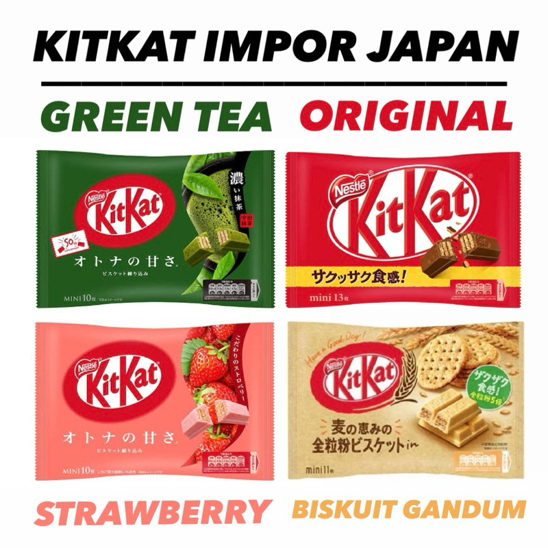 

KitKat Mini Green Tea / Strawberry / Gandum / Coklat Impor Jepang