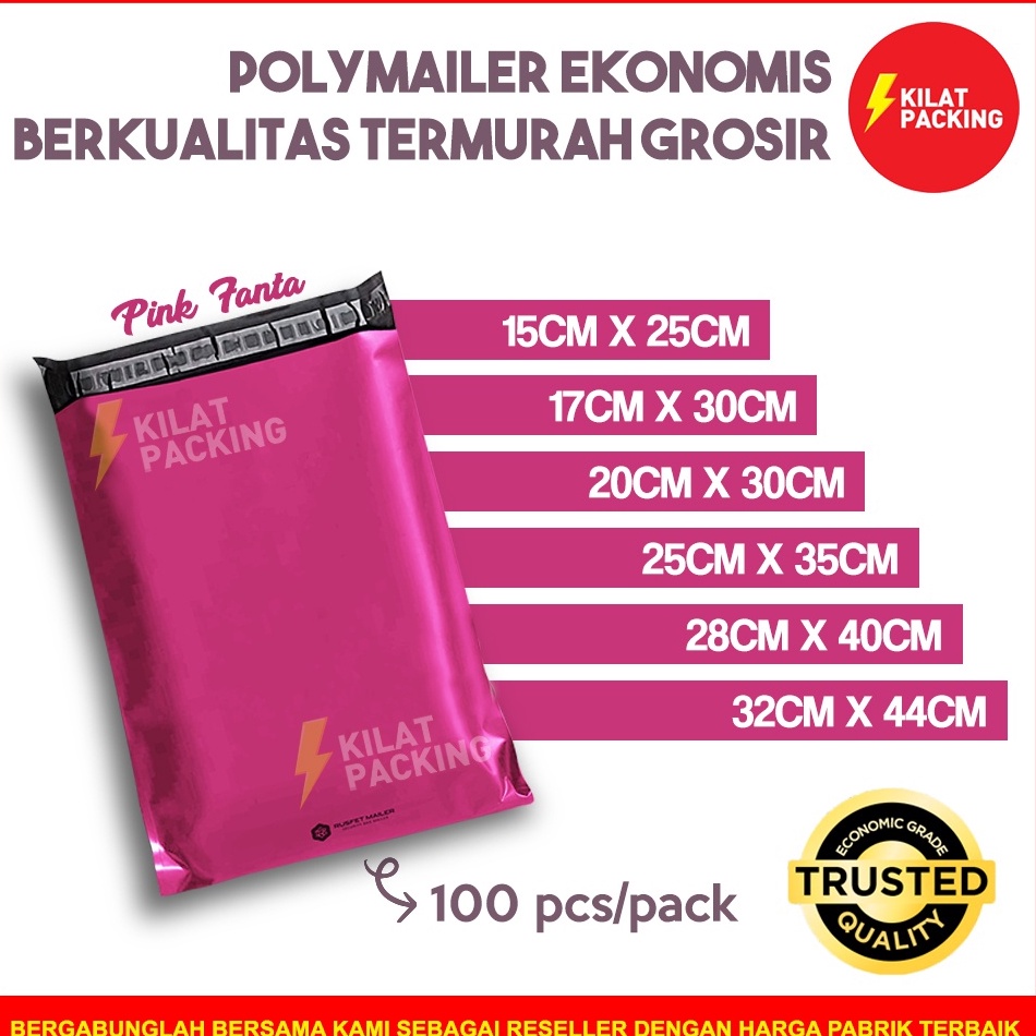 

Diskon Besar POLYMAILER EKONOMIS WARNA PINK PLASTIK PACKING MURAH ISI 1 LEMBAR HARGA DIJAMIN TERMURAH