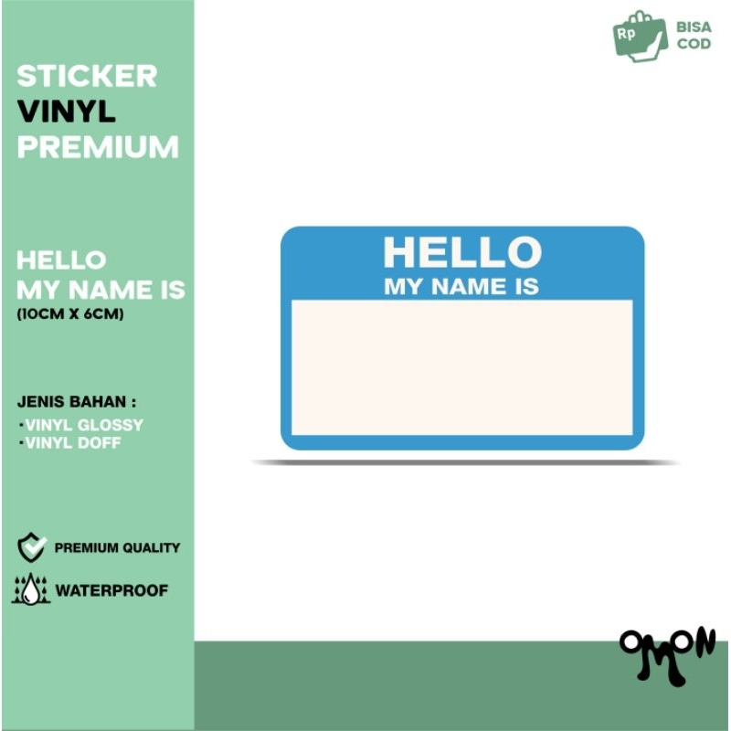 

STICKER NAMA - BAHAN VINYL GLOSSY